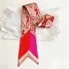 Bufanda Larga de Seda con Acabado de Alta Gama, Estrecha y Delgada, para Decorar Bolsos, Pañuelo Pequeño de Seda, Bufanda de Seda Artificial para el Cuello, Regalo de Moda, Cinta de Seda, Listón