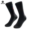 Calcetines de Ciclismo Rock Brothers Calcetines para Bicicleta de Carretera y Montaña Deportivos Transpirables Antibacterianos que Absorben el Sudor Calcetines para Correr de Tubo Medio Hombres y Mujeres