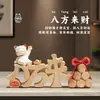 Ocho Direcciones de Riqueza Pino de Bienvenida Gato de la Fortuna Nuevo Estilo Chino Decoración del Hogar Sala de Estar TV Gabinete de Vino Adorno Inauguración de Casa