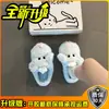 Lindas pantuflas peludas de dibujos animados 2026 para mujer, de punta cerrada, antideslizantes, cálidas, adecuadas para usar al aire libre, zapatos de algodón perezosos