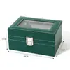 Nuevo Producto Caja de Almacenamiento de Relojes de 3 Dígitos, Caja de Exhibición de Joyería para Manos, Joyero, Caja de Relojes de Cuero, Joyero para el Hogar