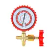 Ct-466 Manómetro de Presión de Refrigerante para Coche Fluoruro Herramienta Doble de Válvula para Aire Acondicionado Kit de Herramientas de Fluoruro