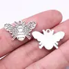 26x17mm 2.8g Plata Antigua ZAKKA Aleación de Zinc Accesorio Colgante de Abeja