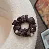 Nuevo Scrunchie de Tela Plegada con Perlas Estilo Coreano, Sencillo y Moderno, Elegante para Peinados de Cola de Caballo y Moño