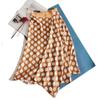 Oferta especial: Falda de Sarga de Seda Estampada de Lunares para el Trabajo, Falda Asimétrica de Seda de Morera de una Sola Pieza en Línea A, Falda de Longitud Media