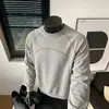 Sudadera Casual Versátil para Hombre con Rayas de Color Contrastante Estilo 2026 Primavera/Otoño Manga Larga Holgada Cuello Redondo Deportiva