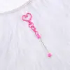 Novo Chaveiro de Coração com Contas DIY, Pingente Acessório de Chaveiro de Metal em Forma de Coração com Contas, Em Estoque para Atacado