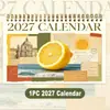Calendario superventas transfronterizo 2027, doble uso para colgar en la pared, 12 ilustraciones para diferentes meses, suministro directo del fabricante