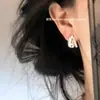 Pendientes Vintage de Aguja Plateada con Borlas de Diamantes, Lujo Ligero y Temperamento Exquisito, Pendientes Versátiles de Nicho de Gama Alta al por Mayor para Mujeres