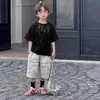Conjunto de Verano de Manga Corta para Niños Ropa Delgada de Verano Elegante para Niños 2026 Nueva Moda Trendy Streetwear para Niños Ropa Infantil