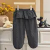Nova coleção de outono de calças casuais de bolinhas estilo coreano para meninas, roupas infantis da moda e estilosas