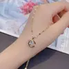 Colar Transfronteiriço Nova Tendência Popular em Aço Titânio Pequeno Pingente Duplo C Fragrância Design de Nicho Corrente Clavicular de Luxo Leve Acessório