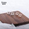 Pendientes de doble cruz de plata esterlina S925 2022, nuevos pendientes de horquilla con diseño de nicho, pendientes sencillos de viento frío.