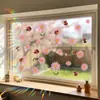 Película de Color Electrostática Flor Abeja Dibujo Animado Transfronteriza Decoración del Hogar Película Arcoíris Florales Mariquita Fresca Pegatina para Vidrio de Ventana