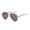 Gafas de sol personalizadas 2025, nuevo diseño retro con forma de sapo, montura grande de metal, estilo de alta gama, moda urbana de moda para mujer