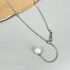 Corrente de Osso de Cobra Pérola Outono e Inverno Moda Feminina Joia de Colar Leve de Luxo Design Personalizado Cobre Banhado a Ouro Nova Corrente Versátil para Suéter