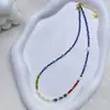 Outono e Inverno Novo Estilo Tendência Colar de Pedra Natural Nova Corrente de Colar Festiva Guofeng Moda Corrente de Clavícula de Entrada Luxo Lápis Lápis Lacquerite Cor de Contraste