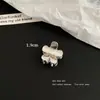 Grampo de Cabelo Pequeno de Flor de Metal para Mulheres, Mini Presilha de Laço para Maquiagem na Testa e Franja, Pegador de Cabelo Tipo Presilha Tubarão Que Não Danifica o Cabelo