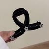 Clip Flash Diamante Estrella grande horquilla esmerilada femenina parte trasera de la cabeza pinza de tiburón de terciopelo de alta gama pinza para el cabello agarre para el cabello accesorios para el cabello