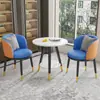 Conjunto de Mesa e Cadeiras de Lazer para Varanda da Moda, Mesa Redonda Simples de Camada Dupla para Recepção e Negociação, Uma Mesa e Duas Cadeiras, Conjunto de Três Peças para Receber Convidados