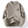 Comercio Exterior Sudadera Pulóver de Manga Larga Gruesa con Forro Polar de Grano Austriaco Cuello Redondo para Hombres Tendencia Adolescentes Camiseta Cálida para Hombres