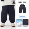 Calça Longa Casual para Meninos Europeus Estilo Primavera e Outono Algodão Puro Outono Meninos Novas Roupas Infantis Crianças Bebê Criança Pequena Roupas de Outono