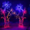 LED Tulipa Girassol Ao Ar Livre À Prova D'Água Jardim Pátio Decoração Lâmpada Dandelion Gramado Forma Flor Lâmpada