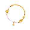 Pulseira de Pérolas de Água Doce com Furo Grande Natural Pulseira Acessórios diy Mesmo Estilo do Livro Vermelho Pequena Pulseira Flor de Pessegueiro Contas Redondas Soltas Pequenas