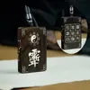 Madeira de Jujuba Incrustada com Prata, Pingente de Sândalo Roxo com Mantra de Nove Caracteres, Ébano Incrustado Tai Chi, Ursa Maior e Ursa Menor, Ornamento Popular Taoísta