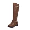 Fivela de Cinto para Botas Romboidais tamanho plus size Botas Martinas Bico Redondo Salto Médio H8-20