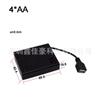 No. 7 Sección 2 de la caja de batería AAA5 Sección 3 Sección 4 Sección 6 Sección 8 con tapa e interruptor conectado al conector USB hembra del compartimento de la batería