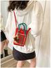 Bolso pequeño portátil de verano 2024, nuevo y popular bolso cruzado de punto para teléfono móvil.