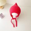Gorro coreano para bebé otoño e invierno lana tejida de punto jersey protector de cabeza gorro fontanela gorro fetal para bebé recién nacido