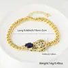 Distrito Lu Corrente de Hip Hop Europeia e Americana Pulseira de Corrente Personalidade de Nicho Exagerada Vento Frio Cauda de Leopardo Pulseira Atacado