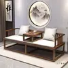 Nueva Cama Luohan de Madera Maciza Estilo Chino, Sofá Cama para Sala de Estar Estilo Ming para Apartamentos Pequeños, Silla Luohan Zen de Doble Propósito Sencilla