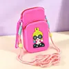 Bolsa de almacenamiento portátil para viajes al aire libre, riñonera para teléfono cruzada, monedero de silicona, tarjetero, organizador de auriculares y lápiz labial
