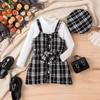 Comércio Exterior Transfronteiriço Outono e Inverno Novo Conjunto de Saia Feminino Cor Sólida Top Gola Média com Saia Evasê Estilo Chanel Pequeno para Chapéu