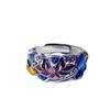 Esmalte Loto Koi Vintage Color Versátil Artesanía al Óleo Blanqueamiento Elegante Anillo de Loto Arte Clásico Comida Anillo para el Dedo Marea