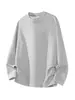 Camiseta Básica de Manga Larga de Color Puro para Otoño e Invierno 2025 para Hombres y Mujeres Estilo Hong Kong Holgada Casual Tendencia Top