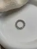Anel Elástico de Contas de Pérola Zircônia Feminino Retrô Francês Luxo Leve Elegante Minimalista Personalidade High-End