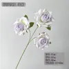 Flor Artificial Rosa Elsa de 3 Cabeças, Flor Artificial para Casamentos, Material de Tecido de Seda, Rosa Aberta com Pétalas em Cor Gradiente