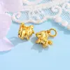 Colgante de Caballo Pura Plata 999 Chapado en Oro Serie Caballo del Zodiaco Pulsera Accesorios DIY Esmalte Caballo de Mecedora Materiales