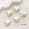 Colgante de Corazón Barroco Irregular de Resina Imitación Perla Blanca para Colgantes Hechos a Mano, Accesorios de Joyería con Cuentas