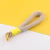 Lanyard de Felpa Corto de Colores para Teléfono Móvil Llavero de Muñeca de Caja Sorpresa para Taza de Agua Joyería Accesorios Pequeños