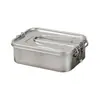 Lonchera de titanio puro transfronteriza para trabajadores de oficina y estudiantes, lonchera portátil sellada con tapa y asa de silicona, lonchera térmica