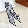 Bufanda Larga Negra Estilo Coreano Inspirada en Chanel para Atar el Cabello Diadema para Mujer Lazo Cinta Versátil Decoración