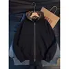 Nueva chaqueta con capucha reversible de cuadros estilo americano, chaqueta de béisbol de alta costura para hombre primavera/otoño, sudadera con cremallera
