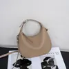 Bolso bandolera TOGO de piel de vacuno de plena flor, bolso de media luna para mujer, bolso de mano de alta gama de lujo ligero, bolso tipo empanada de cuero genuino para mujer