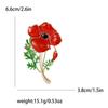 Nova Broche Exquisito de Liga de Zinco Esmaltada Flor de Papoula Moda Criativa para Terno Feminino Pin de Broche