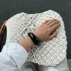 Pulseira Curva de Resina Europeia e Americana Transfronteiriça Estilo Ins Não Desbota, Anel Brilhante de Acrílico Inspirado em Design